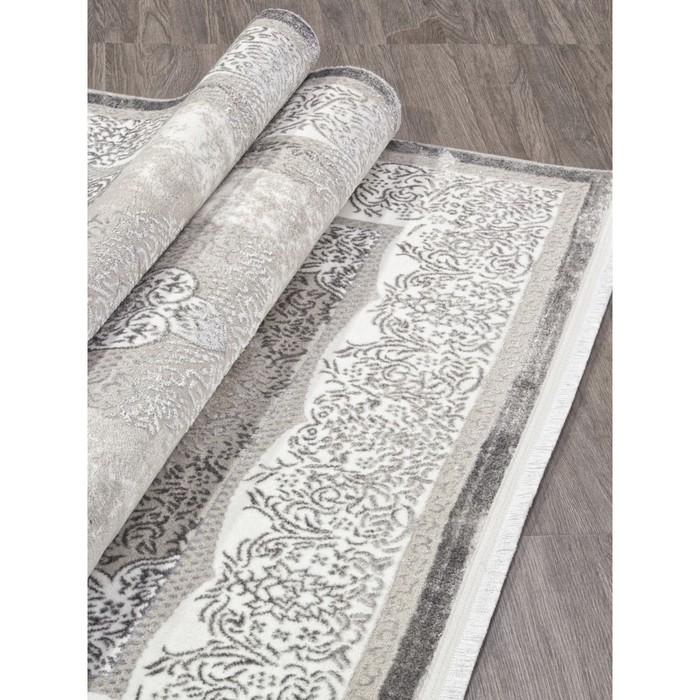 

Ковёр прямоугольный Alfani Q009A, размер 80х150 см, цвет grey fdy / cream shrink