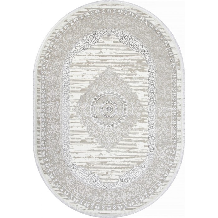 

Ковёр овальный Alfani Q012A, размер 200х290 см, цвет grey fdy / cream shrink