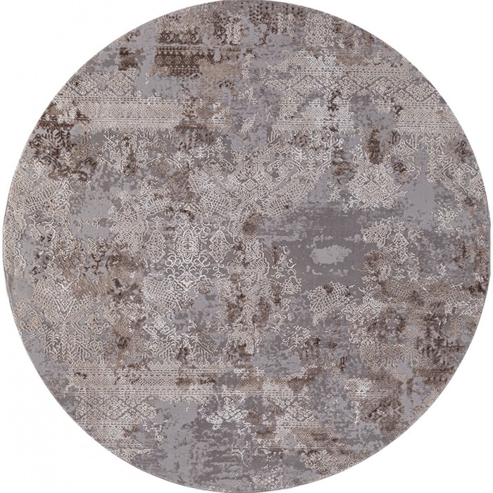 

Ковёр круглый Armina 03851C, размер 240х240 см, цвет grey / brown