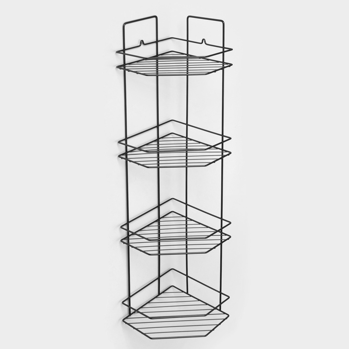 

Полка угловая для ванной 4-х ярусная Эконом, 219×219×836 мм, цвет медная искра