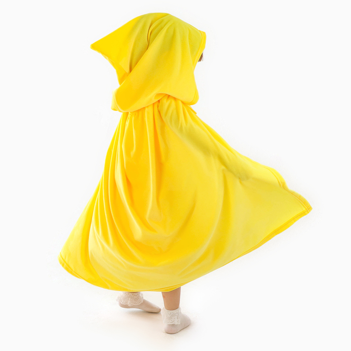 Карнавальный плащ детский,плюш желтый длина 85см