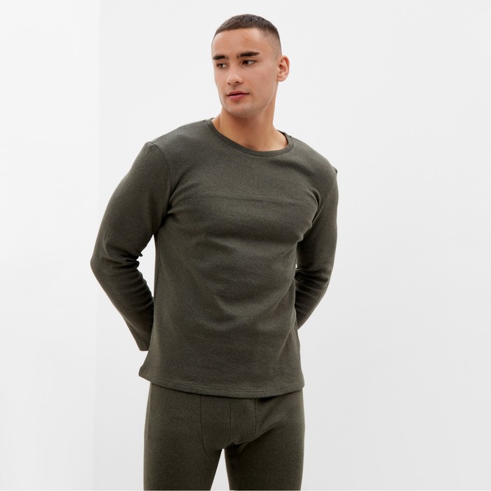 фото Комплект мужской термо (джемпер, брюки) minaku цвет хаки, р-р 50