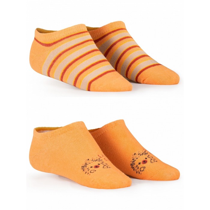 Носки для девочек, размер 20-22, цвет оранжевый, янтарный