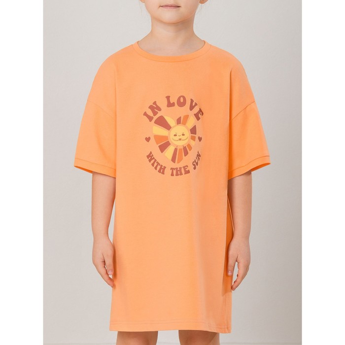 Ночная сорочка для девочек, рост 86 см, цвет оранжевый ночная сорочка для девочек рост 116 см цвет молочный