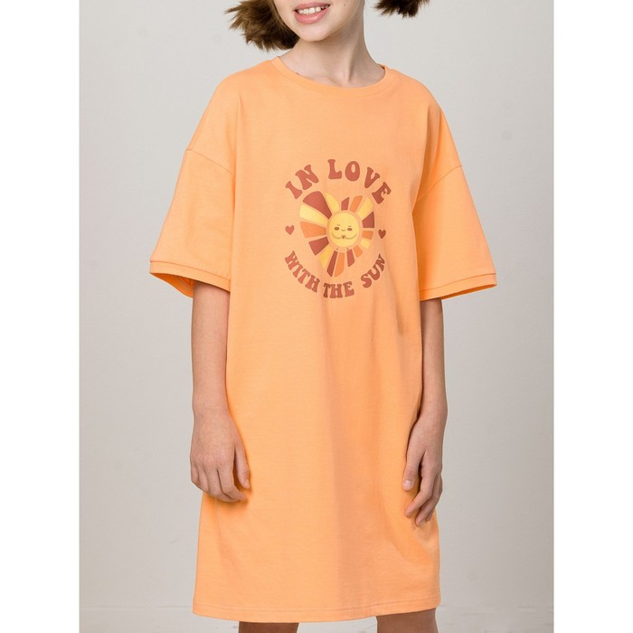 Ночная сорочка для девочек, рост 122 см, цвет оранжевый ночная сорочка для девочек рост 122 см цвет оранжевый