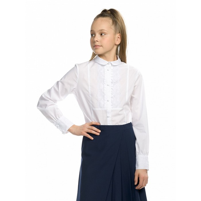 

Блузка для девочек, рост 122 см, цвет белый