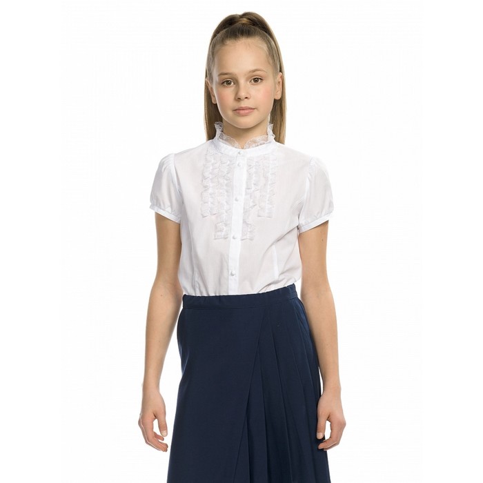 

Блузка для девочек, рост 146 см, цвет белый