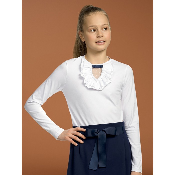 

Джемпер для девочек, рост 128 см, цвет белый