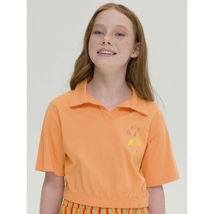 Джемпер для девочек, рост 128 см, цвет оранжевый ночная сорочка для девочек рост 128 см цвет оранжевый