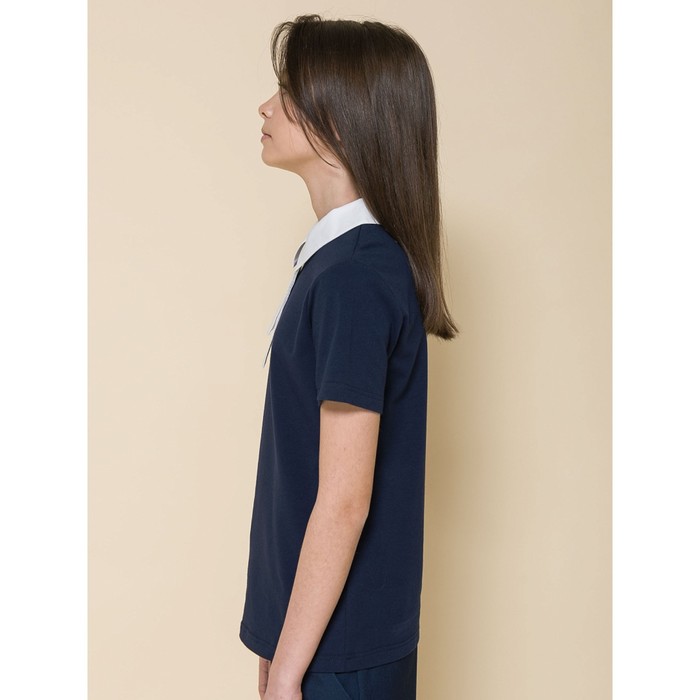 Джемпер для девочек, рост 152 см, цвет тёмно-синий