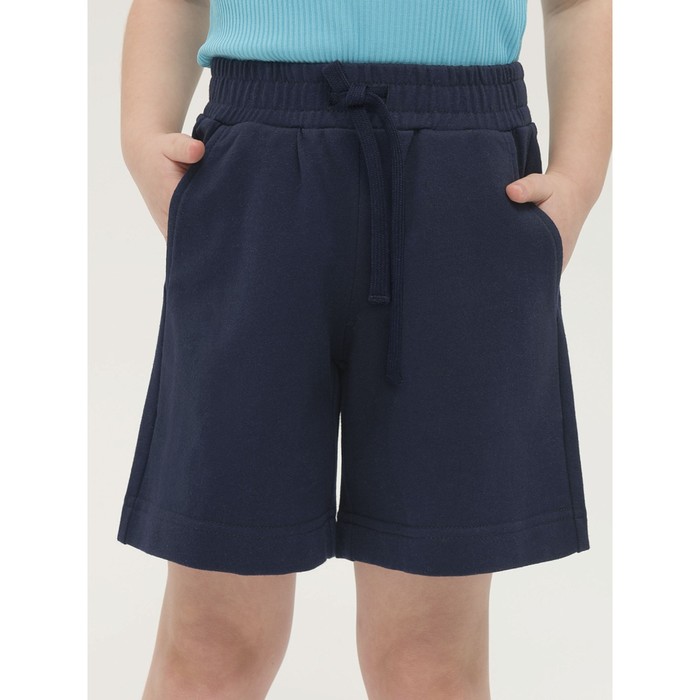 Шорты для девочек, рост 98 см, цвет тёмно-синий шорты для девочек рост 98 см цвет синий