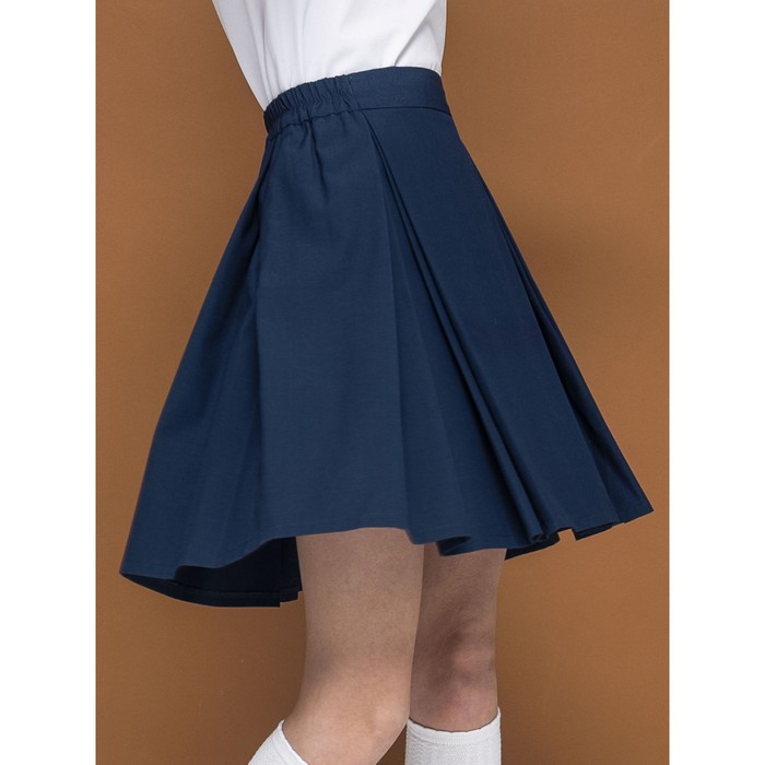 Юбка для девочек, рост 140 см, цвет тёмно-синий юбка для девочек рост 110 см цвет тёмно синий