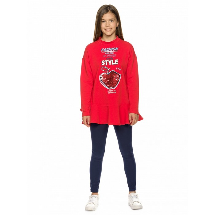 Комплект для девочек, рост 116 см, цвет красный комплект из футболки с длинным рукавом и юбки для девочек рост 116 см цвет красный
