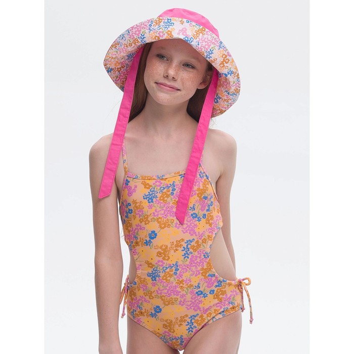 Купальник для девочек, рост 128-134 см, цвет персиковый блузка для девочек рост 134 см цвет персиковый