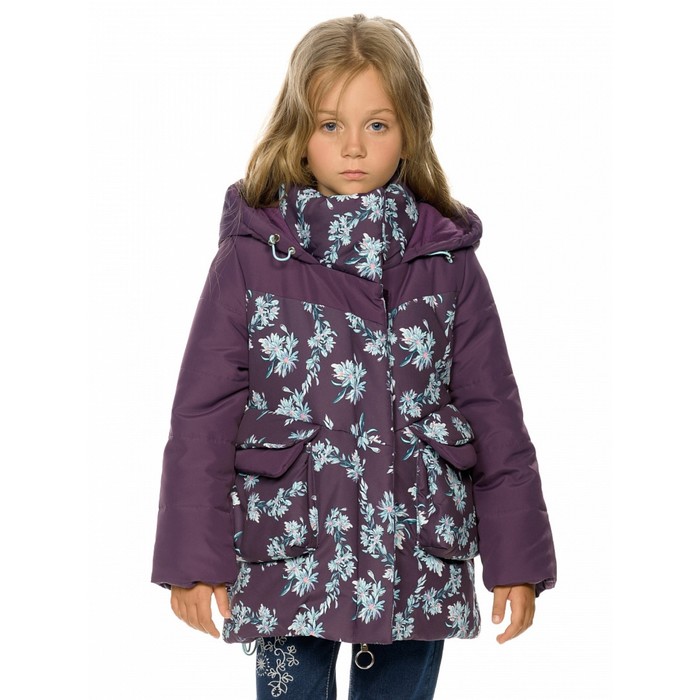 Куртка для девочек, рост 110 см, цвет фиолетовый пальто для девочек рост 110 см цвет фиолетовый