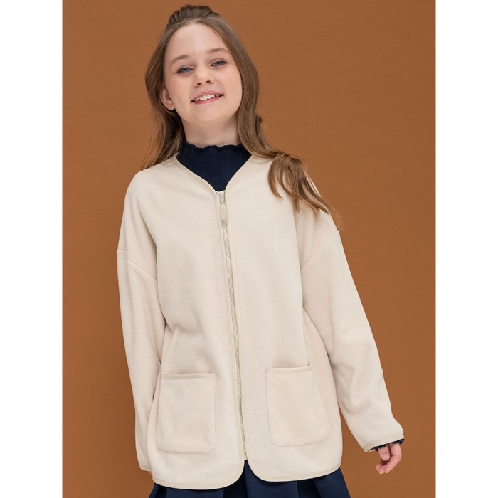 Куртка для девочек, рост 122 см, цвет кремовый пальто для девочек рост 122 см цвет кремовый