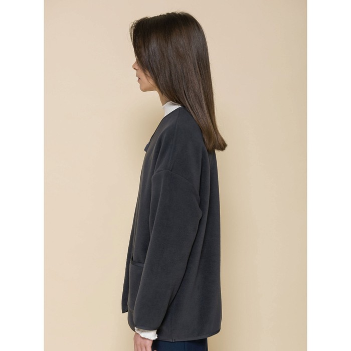Куртка для девочек, рост 164 см, цвет тёмно-серый