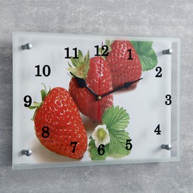 Часы настенные, серия: Кухня, "Клубника", 25х35 см, микс от Сима-ленд