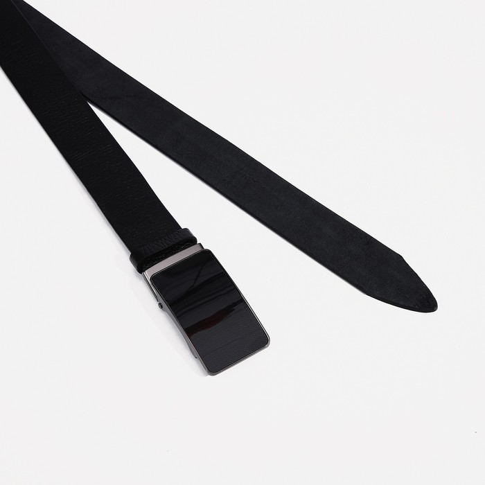 

Ремень мужской, ширина 3,5 см, автомат, цвет чёрный