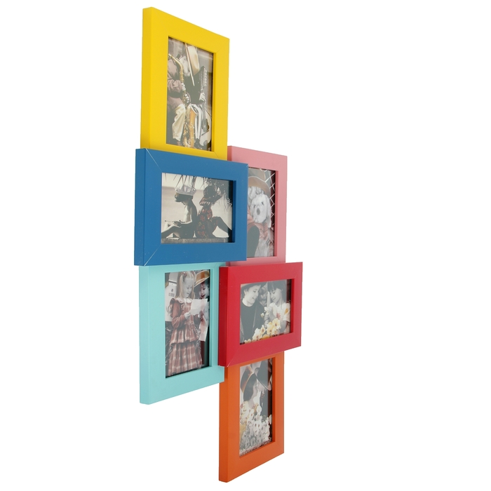 Фоторамка на 6 фото 10х15 см "Цветной калейдоскоп"