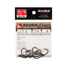 Крючки карповые Kujira Carp 270 BN №16, 8 шт.