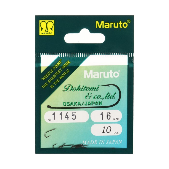 

Крючки Maruto 1145, цвет ВN, № 16, 10 шт.