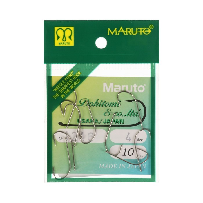 

Крючки Maruto 1246, цвет Ni, № 4, 10 шт.