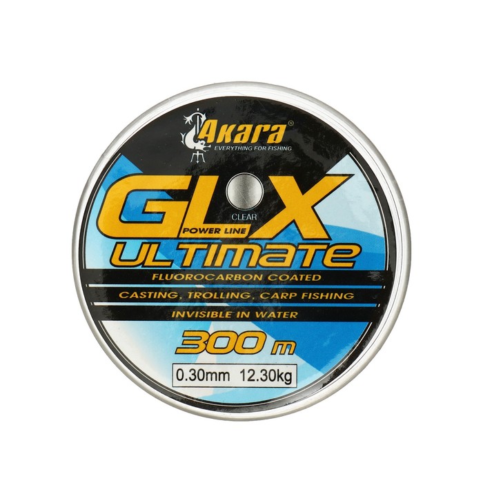 фото Леска akara glx ultimate power line, диаметр 0.3, тест 12.3 кг, 300 м, прозрачная