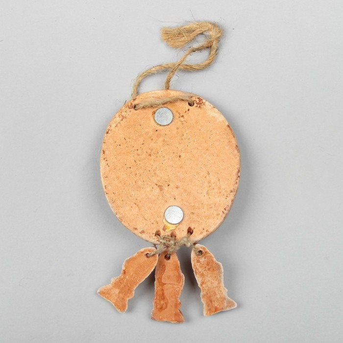 Магнит Кот "Чтоб я так жил" с рыбками, цветной