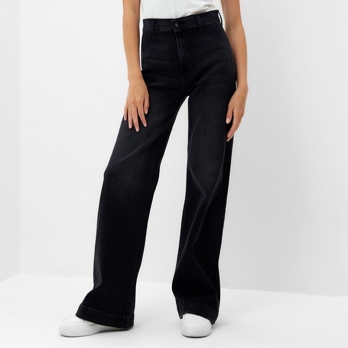 Брюки женские джинсовые  MINAKU SLIM FIT цвет черный , р-р 42 (рост 168)