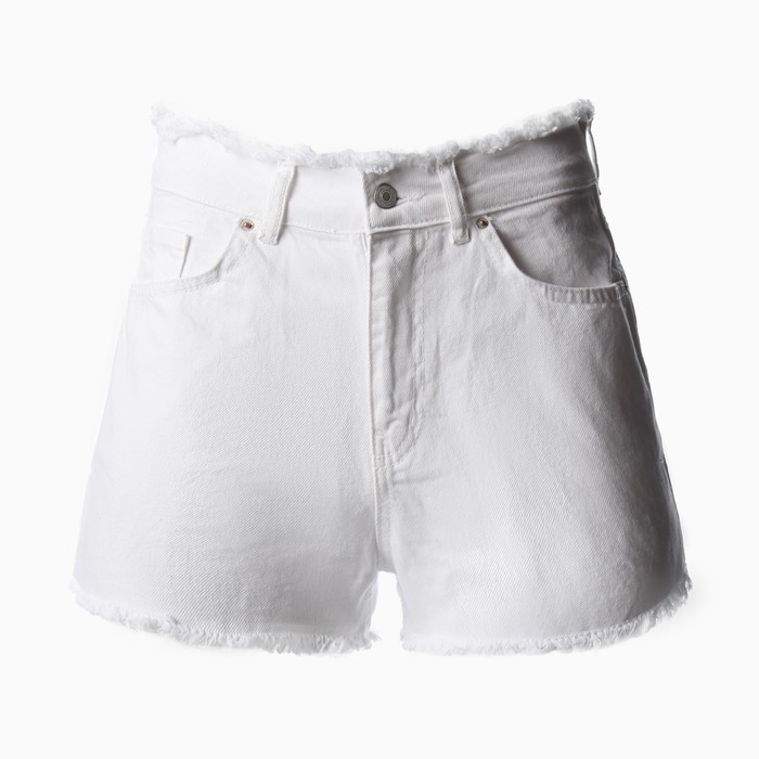 Шорты джинсовые, цвет белый, размер 40 (34)