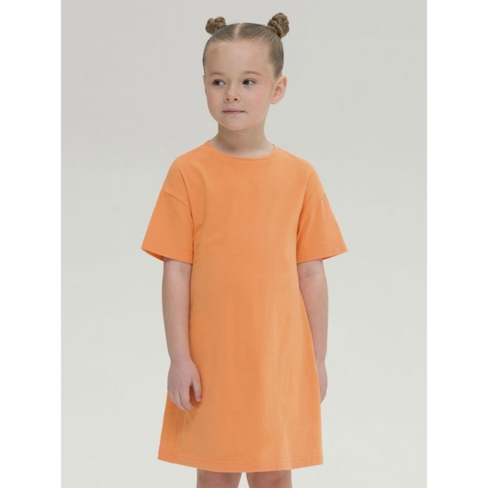 Платье для девочек, рост 110 см, цвет оранжевый