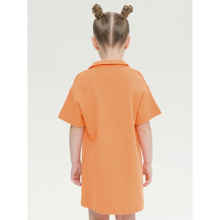 Платье для девочек, рост 110 см, цвет оранжевый