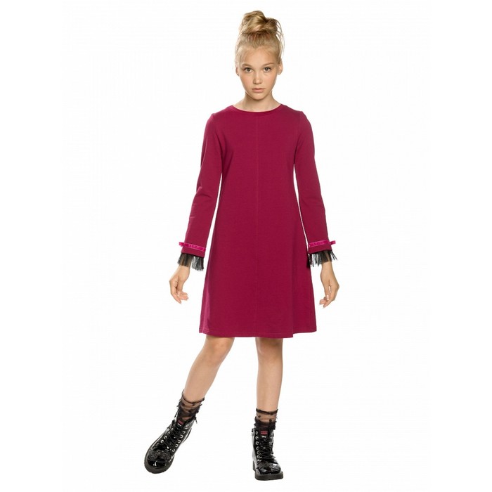 Платье для девочек, рост 116 см, цвет малиновый куртка для девочек рост 116 см цвет малиновый