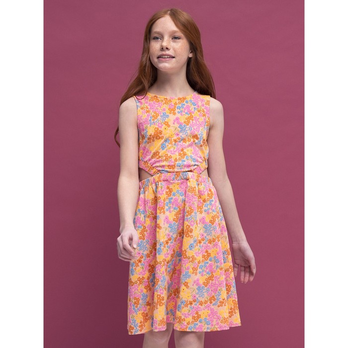 Платье для девочек, рост 116 см, цвет персиковый платье для девочек рост 164 см цвет персиковый