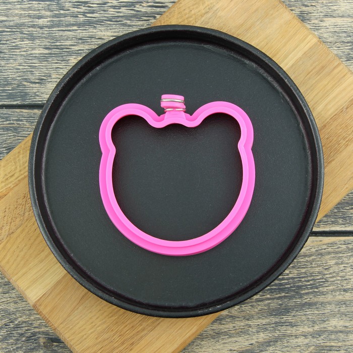 Форма для яичницы и блинов 10 см "Мишка" цвета МИКС