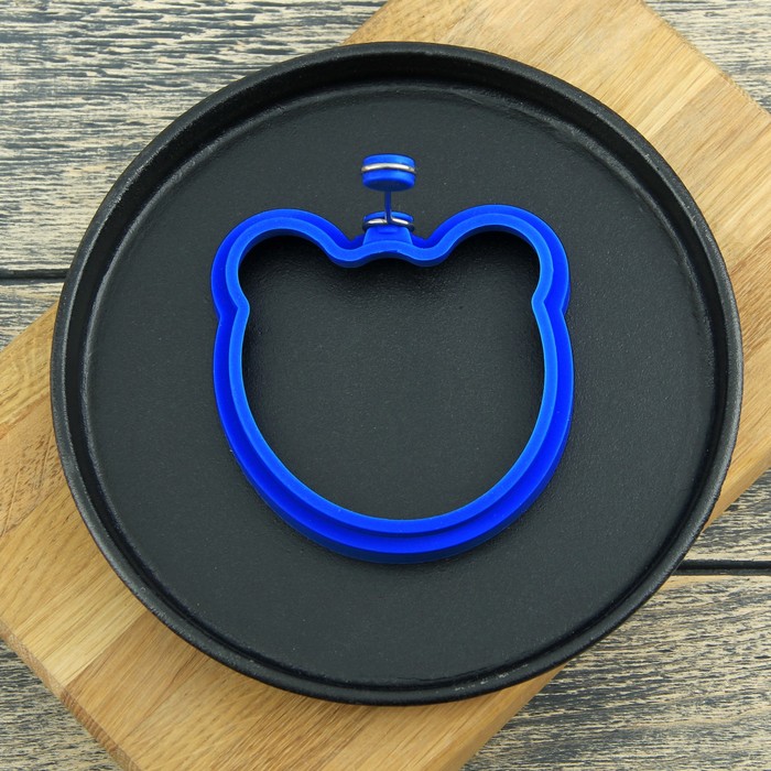 Форма для яичницы и блинов 10 см "Мишка" цвета МИКС