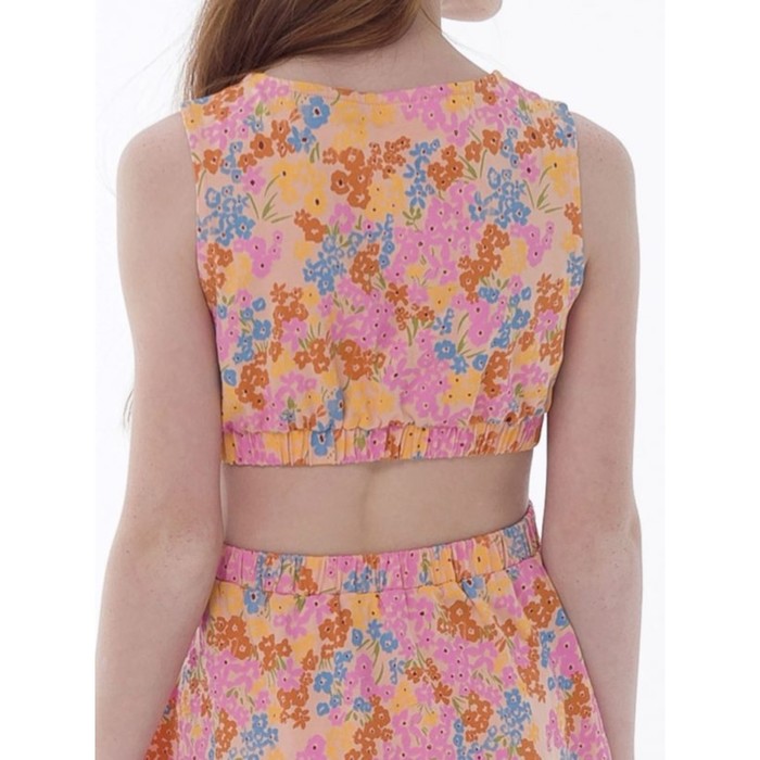 Платье для девочек, рост 122 см, цвет персиковый