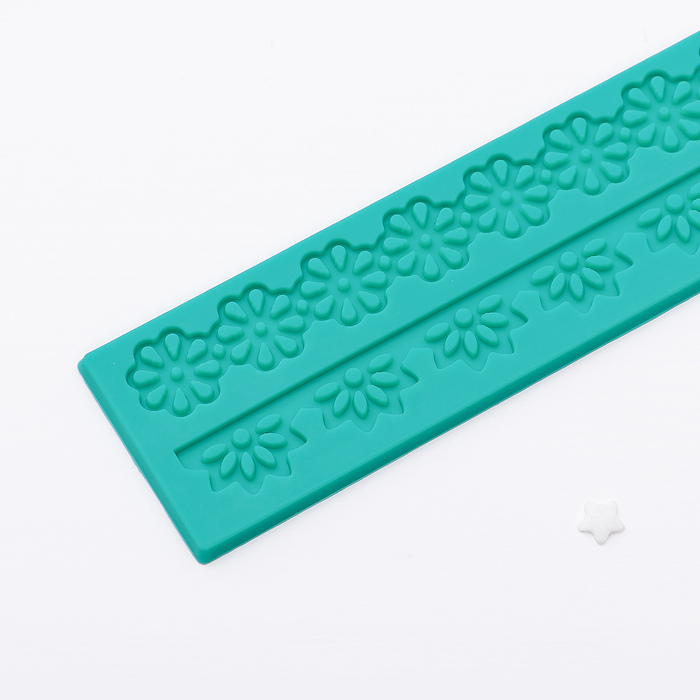 Коврик для айсинга 16,5х5,5 см "Цветочное кружево", цвета МИКС