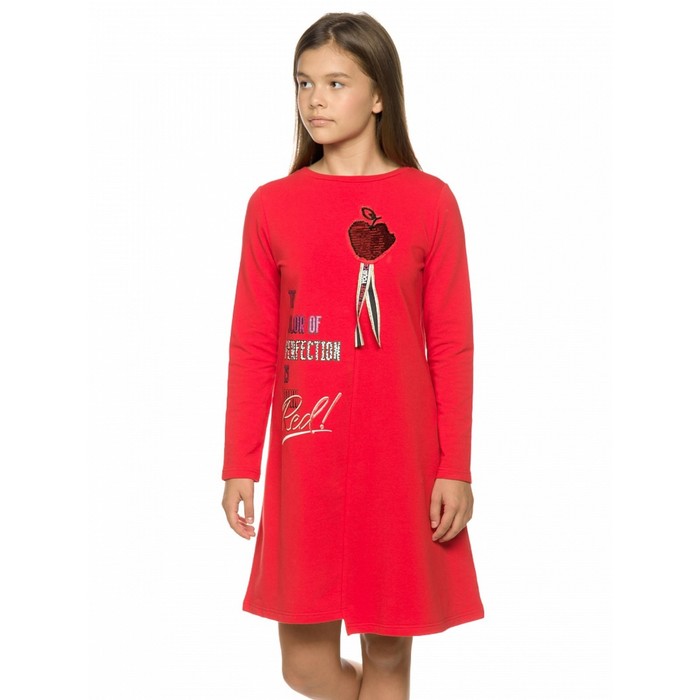 Платье для девочек, рост 128 см, цвет красный платье для девочек рост 128 см цвет золотой
