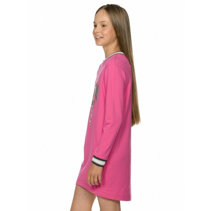 Платье для девочек, рост 128 см, цвет малиновый