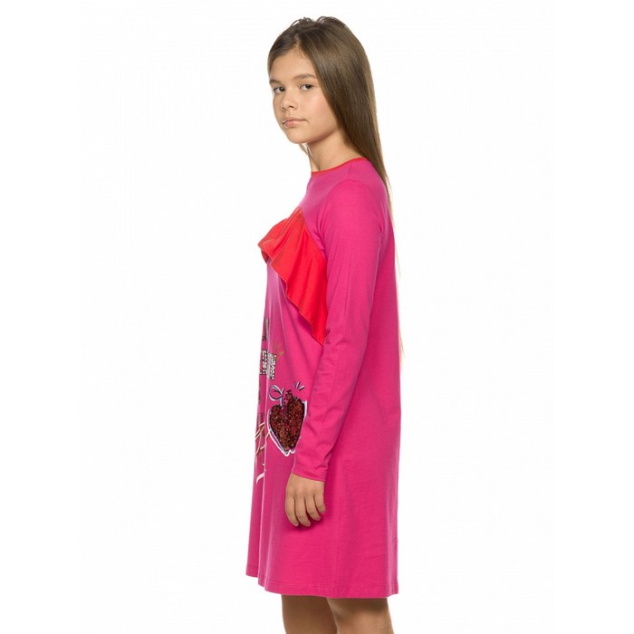 Платье для девочек, рост 146 см, цвет розовый