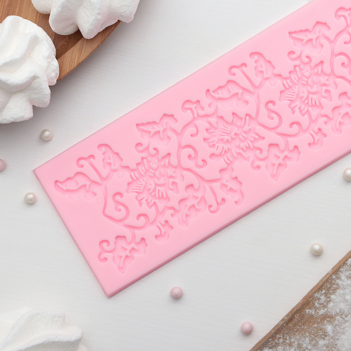 Коврик для айсинга 16,5х6,2 см "Виноградная лоза", цвета МИКС