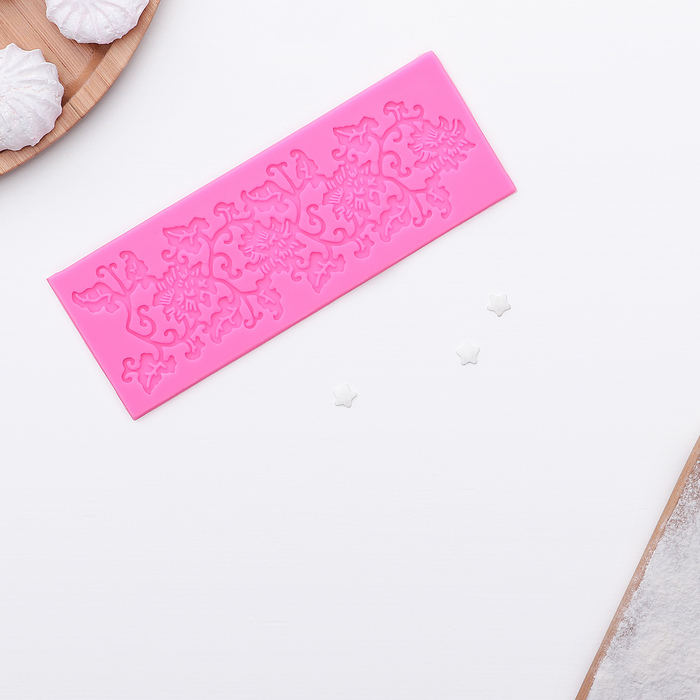 Коврик для айсинга 16,5х6,2 см "Виноградная лоза", цвета МИКС