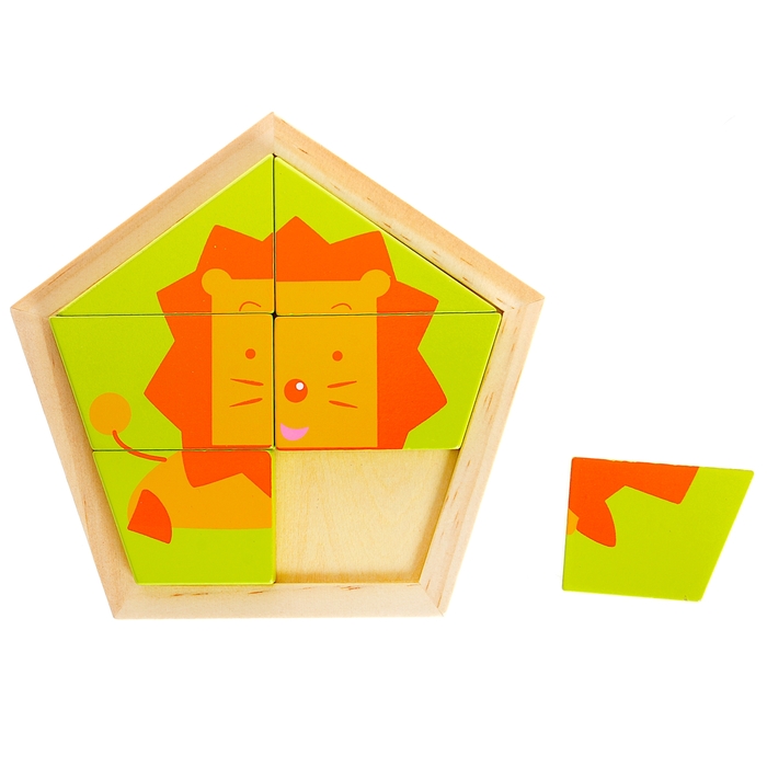 Головоломка Собери картинку "Львёнок", 6 элементов