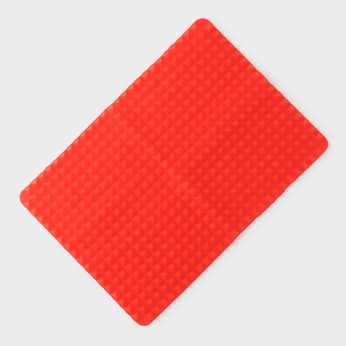 фото Силиконовый коврик-антижир доляна «шипы», 39×27,5 см, цвет микс