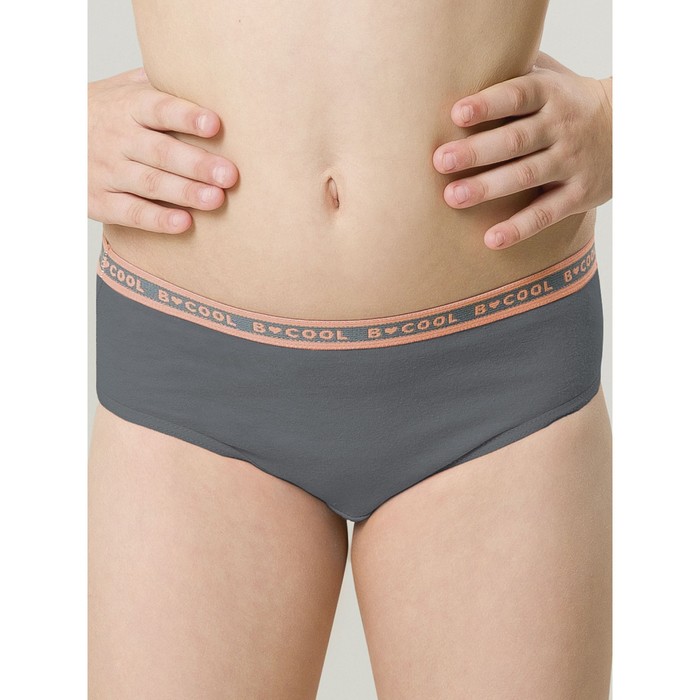 фото Трусы для девочек, рост 104 см, цвет светло-серый, персиковый, изумрудный, 3 шт pelican