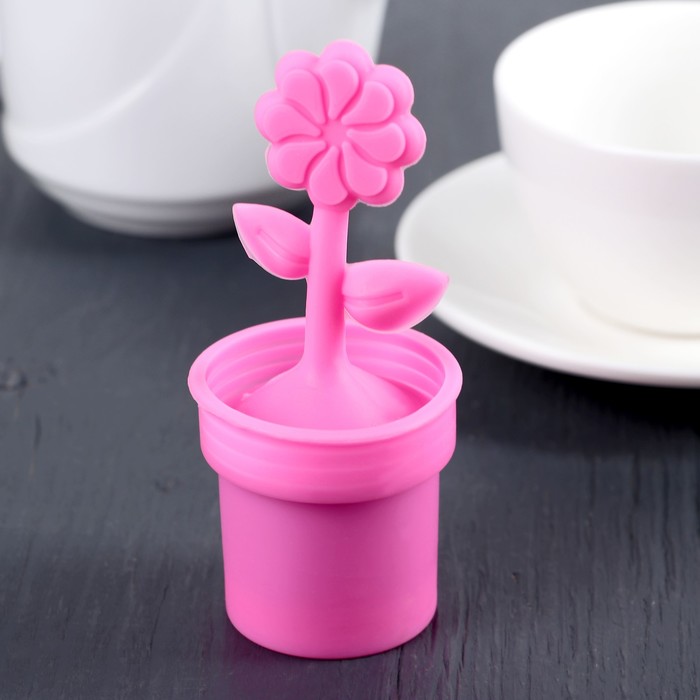 Ситечко для чая 12х5 см "Ромашка", цвета МИКС