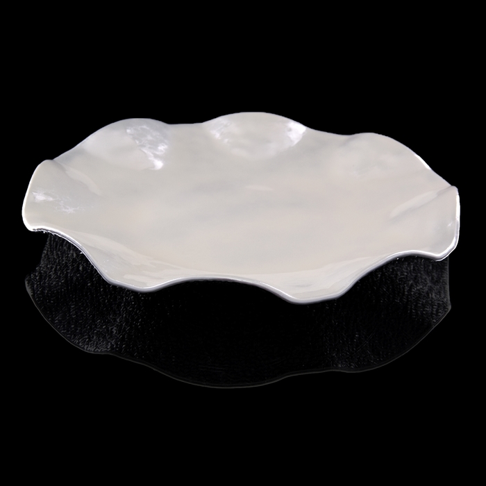 Блюдо "Гламур", жемчужно-белое