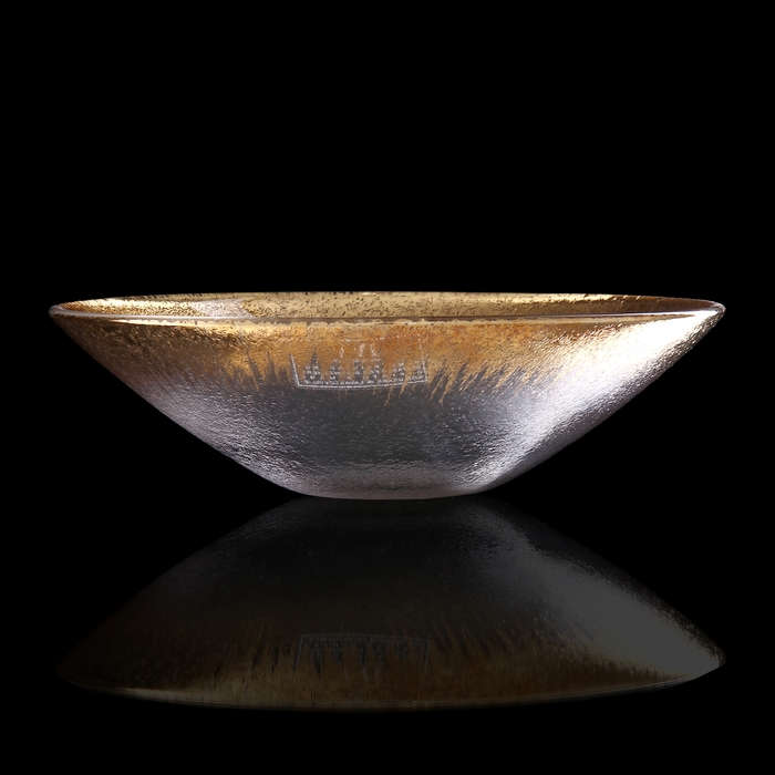 Блюдо "Горизонт", золотое